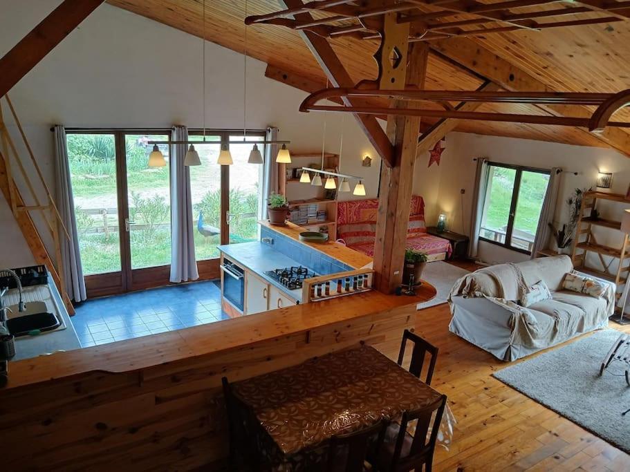 Bright Loft With Mountain And Nature View Sougraigne Exterior photo